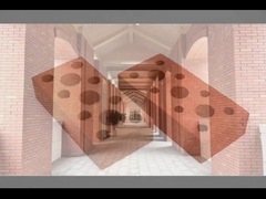 240x115x60mm, ελαφρύ άριστο καιρικό ανθεκτικό κοίλο τούβλο καφέ για τον τοίχο